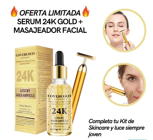 KIT SERUM 24K GOLD + Masajeador Facial